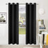 DWCN Black Thick Blackout Curtains Room Darkening Thermal Insulated Block Out Light Grommet Window Drapes for Bedroom Panel 42 x 84 Inches Long, Set of 2