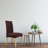 Pack of 4 - Dinning Room Chair Slipcover Polyester Spandex Jacquard Fabric Stretchable Home Motel Resort Rentals and Commercial use, Fits Back of Chair 15 to 17 inch Wide, Chocolate Color