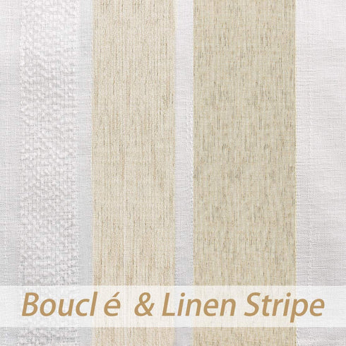 Central Park Black and White Kitchen Window Curtain Valance Vertical Stripe Sheer Boucle Linen Window Curtain, Living Room Decorative Rod Pocket (54" W x 15" L) Rustic Living Panels