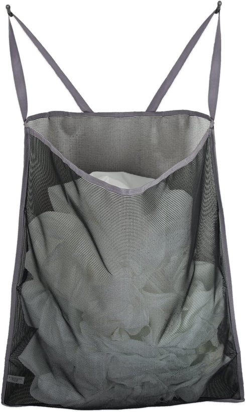 DII Bathroom Mesh Caddy Hamper, Hanging, Gray