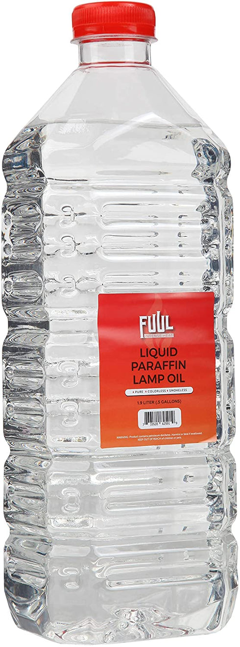 FUUL 1.9L Pure Liquid Paraffin Pure Lamp Oil (67 Ounces)| Smokeless Odorless | Shabbos Liquid Oil
