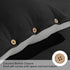 Basic Beyond Duvet Cover King Size, Washed Microfiber Black/Grey Duvet Cover Set with Coconut Button Closure - 3 Pieces (1 Duvet Cover & 2 Pillowcases)
