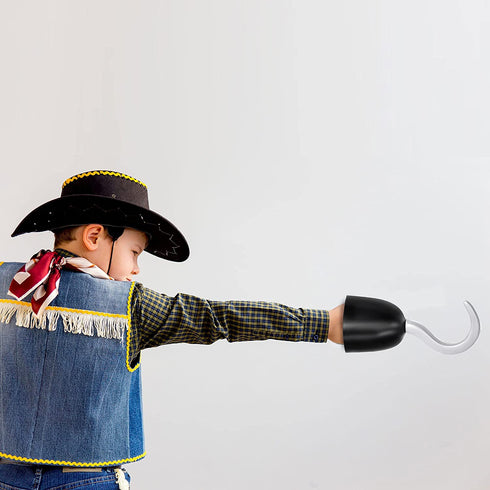 Haconba 12 Pieces Pirate Hooks Captain Hook Plastic Hand Hook for Halloween Decoration Pirate Theme Party Costume Accessory Cosplay Party Supplies