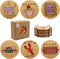 Puluole Coasters for Drinks,6 PCS Funny Coaster Set with Coaster Holder,3.9 Inch Friends Coaster,Coasters for Coffee Table,Coasters for Wooden Table,Friends TV Show Gifts