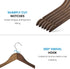 High-Grade Wooden Shirt Hangers with Rubber Grips (10 Pack) Smooth & Durable Wood Hangers with Grips Non Slip - Slim & Sleek Space Saving Hangers with Notches & 360 Hook - Ideal for Camisoles, Rompers
