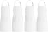 Xornis 4 Pack Bib Aprons with 2 Pockets Kitchen Apron Cooking Chef, White