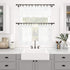 Clean Window Windowpane Plaid Anti-Dust Allergy/Pet Friendly Sheer Cafe Curtain, 52" x 24", White