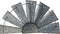 CWI Gifts Galvanized Half Windmill Wall Art, Multicolor