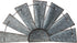CWI Gifts Galvanized Half Windmill Wall Art, Multicolor