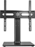 FITUEYES Swivel Universal TV Stand Table Top TV Base for 27 to 55 Inch LCD LED Flat Screen TV Height Adjustable Television Stands with Black Tempered Glass Base VESA 400x400mm Holds Up to 88 Pounds