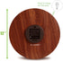 Plumeet Luminous Wall Clock - 12'' Non-Ticking Silent Wooden Clocks with Night Light - Large Decorative Wall Clock for Kitchen Office Bedroom,Battery Operated (Brown Face)