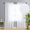 White Sheer Curtains 96 Inch Length for Living Room Extra Long Linen Wave Textured Soft Touch Rod Pocket Window Drapes 52x96 inches Long for Bedroom Closet Thick Opaque Faux Cotton Drapes