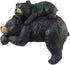 DWK Black Bear Shelf Sitting Figurine | Bear Cabin Accessories Decorations for Shelves | Cute Bear Figurines | Nursery and Office Shelf Decorations - 6"