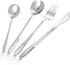 24 pcs Silverware Set For 6, Stainless Steel Flatware Set, Utensils Set Mirror Polished Includes Fork Spoon Knife & Tea Spoon, Modern Silverware Set By Moss & Stone