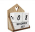 Wooden Calendar Block, Perpetual Desk Calendar, Date Block, for Desk, Office, Home Decor, 4.7x2.4x5.7 inches HOCHIZE