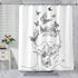 SVBright Women Flower Shower Curtain Abstract Line Ladies 60Wx72H Inch Butterfly Modern Minimalist Creative Female Sketch Aesthetic 12 Pack Hooks Polyester Waterproof Fabric Bathroom Bathtub Panels