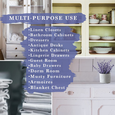 Lavender Scented Drawer Liners for Dresser 8 Sheets, Cabinet Liners for Shelves, Double-Sided Pattern Shelf Paper, Non Adhesive Shelf Liners, Drawer Liners for Bathroom, & Closets 16.5" X 22.8"