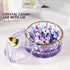 Crystal Candy Jar Apothecary Decorative Jars with Lids Purple Storage Jewelry Glass Trinket Box Cute Candy Dish with Lid for Candy Buffet Gift Ideas, for Women¦