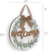 Barnyard Designs Rustic Wood Hanging Welcome Sign for Front Door or Covered Outdoor Porch, Farmhouse Home Decor, White 12? x 12?
