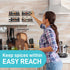 Ultimate Hostess Spice Rack Wall Mount - 4-Tier, Space-Saving Wall Spice Rack Organizer - Wall Mount Spice Rack Organizer for Spice Jars and Seasonings - Screw or Adhesive Hanging Spice Rack for Wall
