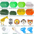 Jungle Safari Theme Party Balloon Garland Kit, 151 Pack With Animal Balloons and Palm Leaves for Kids Boys Birthday Party Baby Shower Decorations