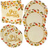 Thanksgiving Plates And Napkins Give Thankks Party Supplies Dinnerware 50 9" Paper Plates 50 7" Plate 50 Luncheon Napkin Autumn Leaves Elegant Gold Foil Harvest Fall Tableware Disposable Dinnerware