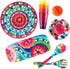 French Bull Plates - 4 Piece Set - 9 inch Melamine Salad Plates Set of 4 - Melamine Dinnerware for Indoor and Outdoor - Bindi