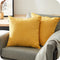 Top Finel Decorative Throw Pillow Cases Soft Chenille Solid Cushion Covers 24 X 24 for Couch Bedroom Car, Pack of 2, Mustard Yellow