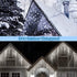 BRIGHTDECK Christmas Icicle Lights 192 LED 16.4 FT 8 Modes Waterproof Cool White Christmas String Lights for Holiday Home Patio Party Indoor Outdoor Xmas Decorations