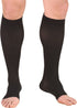 Truform 30-40 mmHg Compression Stockings for Men and Women, Knee High Length, Open Toe, Black, Medium