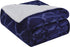 L'AGRATY Super Soft Sherpa Fleece Blanket, Microfiber Lightweight Plush Reversible Throw Blankets for Bed Couch Sofa Fuzzy Cozy Navy Cuddle Blankets Adults?50 x 60 inches, Navy?