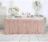 PartyDelight 6ft Rose Gold Sequin Table Skirt for Round/Rectangle/Square Table for Birthday Party Wedding Christmas.