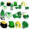Yalikop 24 Pieces St Patricks Decorations Shamrock Wooden Ornaments Wood St Patricks Tree Hanging Ornaments Gnome Wooden Ornament for Irish Lucky Day St. Patrick's Day Party Favors (Lovely Style)