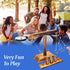 Ring Toss Game, Ring Toss with Shot Ladder, Fun Hook and Ring Game, Handmade Wooden Interactive Game for Home and Party