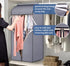 SLEEPING LAMB 54" Garment Bag Organizer Storage with Clear PVC Windows Well-Sealed Garment Rack Cover Hanging Closet Cover for Dresses Coats Jackets Closet Storage, Grey