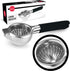 HELLO CUCINA Stainless Steel With Silicon Handle Top Quality Lemon Squeezer, Premium Manual Citrus Juicer, Portable Hand Held Fruit Juice Press - an Essential Kitchen Extractor Gadget