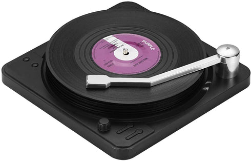 MECOWON Vinyl Record Coasters with Record Player Holder - 6Packs, Cool Coasters for Music Lovers