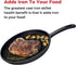 Jim Beam 10.5" Pre Seasoned Cast Iron Skillet for Grill, Gas, Oven, Electric, Induction and Glass, Black