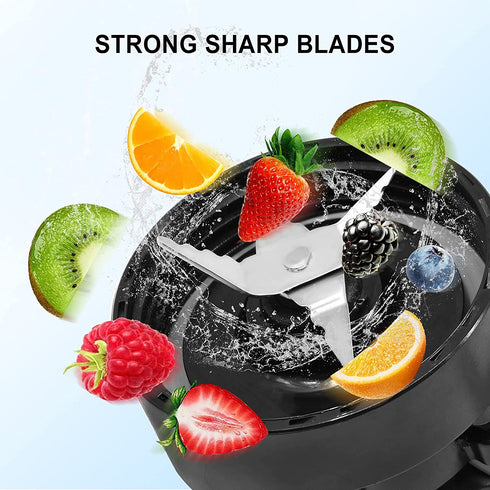 Personal Blender - Portable Professional Blender for Shakes and Smoothies, Four Sharp Blades, Coffee Grinder, Small Smoothie Maker for Home, Travel, Office, Gym, Outdoor