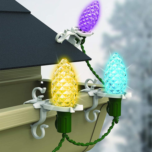 Commercial Christmas Hardware 9060-99-5635 Deluxe Shingle/Gutter Light Clips, White
