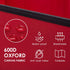 WBHome Christmas Ornament Storage Box with Removable Lid, 4'' Compartment Storage Container with Adjustable Dividers, Keeps 36 Holiday Ornaments & Decoration Accessories, Red