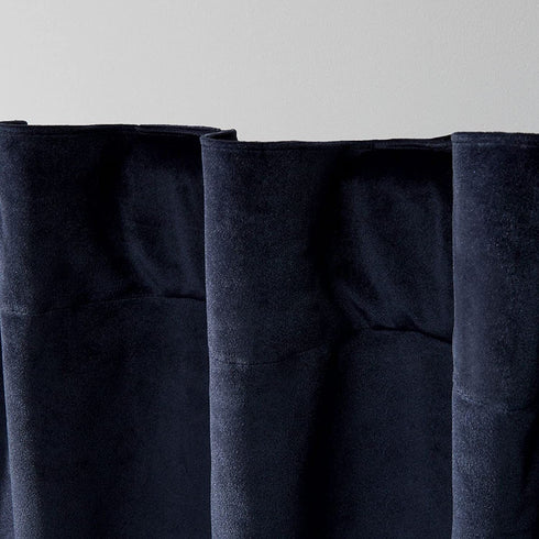 Exclusive Home Curtains EH8428-02 2-84H Velvet Hidden Tab Top Curtain Panel, 52x84, Navy, 2 Panels