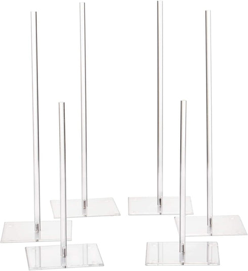weddingwish Acrylic Donut Stands Clear Donut Bagels Display Stand Holder?Bagels Holder Doughnut Display Stand Tower for Wedding Birthday Treat Parties, Class Reunion, Children's Birthday Party,6 PCS