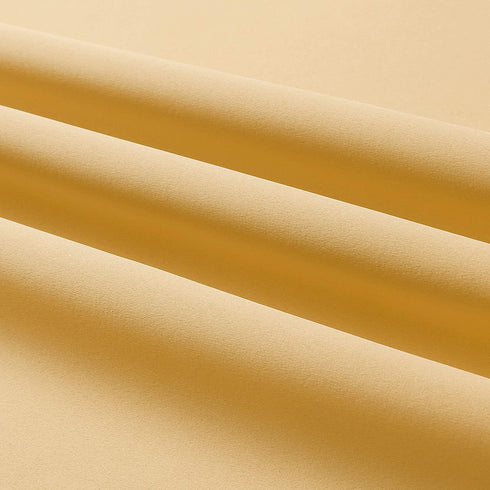 Soft Yellow Blackout Curtains for Bedroom 54 Inches Long Short Solid Room Darkening Window Drapes Thermal Insulated Curtain Panels with Grommet 38W x 54L,2 Panels Desert Mist