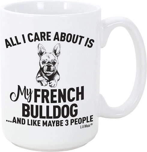 French Bulldog Mom Gifts Mugs For Christmas Women Men Dad Decor Lover Decorations Stuff I Love French Bulldog Coffee Accessories Talking Art Apparel Funny Birthday Gift Products Dog Coffee Cup Mugs