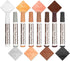 Escest Furniture Touch Up Repair 17Pc Set, Markers and Filler Sticks, Scratches Restore Kit, 8 Felt Tip Markers, 8 Filler Wax Sticks Crayons, 1 Sharpener, Fixing Wood Floors, Tables, Desks, Chairs