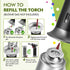 Culinary Cooking Torch with Fuel Gauge, Refillable Food Kitchen Torch with Adjustable Flame & Lock, Blow Torch for Cooking, Butane Torch Lighter for Creme Brulee, Baking, Desserts, Searing, DIY