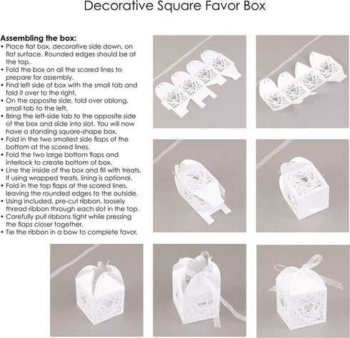 Hortense B. Hewitt Heart Die-Cut Favor Boxes, 2-Inch, White, 25 Count
