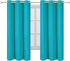 LEMOMO Teal/Turquoise Blackout Curtains/42 x 63 Inch Length Kids Curtains/Set of 2 Panels Grommet Bedroom Curtains for Living Room Curtains