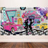 50's Theme Party Decorations Rock and Roll Party Backdrop Party Banner Classic 50s Backdrop Banner for 1950's Party Decorations, 72.8 x 43.3 Inch
